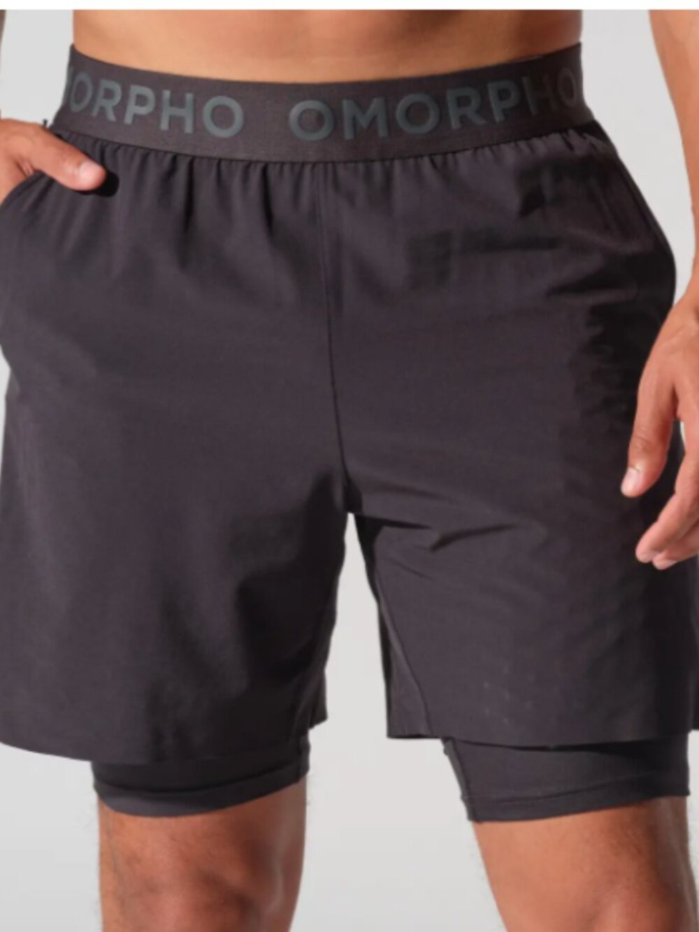 OMORPHO G-Short 2-in-1 Gravity Sports Black Men’s Resistance Training Shorts S